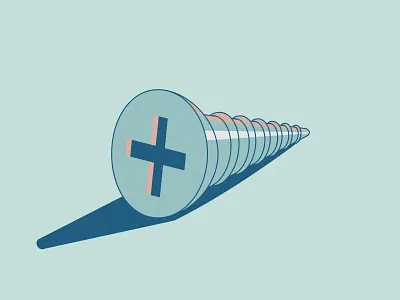 Missing a screw Illustration app branding clean design graphic design highlights icon illustration illustrator logo perspective photoshop screw shadows typography ui ux vector web website