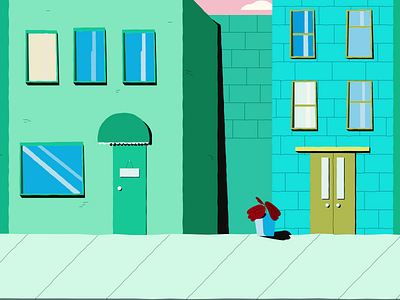 city scene background building cenario city illustration plant urban
