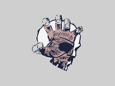 Hand Skull bones drawing hand illustration sketch skull texture