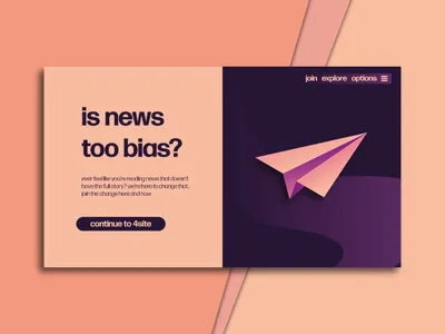 is news too bias? - Landing Page for "4site" branding clean design design agency flat icon identity illustration illustrator lettering logo minimal photoshop type typography ui ux vector web website