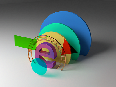Days of type - E 36 days of type 36days e 36daysoftype 3d b3d blender blender3d render typography