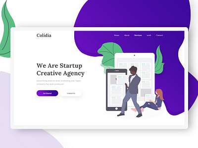 Startup Agency- Header Exploration agency agency design app art best website concept creative agency header design hire homepage illustraion purple gradient startup startup agency typography uidesign uxdesign visual design webdesign website