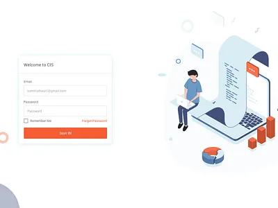 Login Page illustration vector