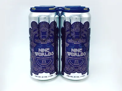 Nine Worlds Beer beer beer art beer can beer can design beer label illustration norse norse mythology viking