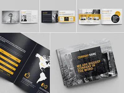 Landscape Business Brochure a5 abstract annual report brand branding brochure design business clean company corporate creative design emydesign green indesign infographics informational landscape light magazine