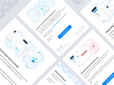 ikas Newsletter Design and Illustrations abstract clean dashboard design email email design flat icon illustration mail minimal newsletter pos saas simple typography ui ux vector white