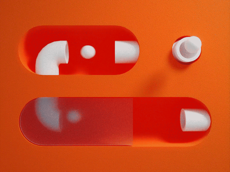 Orange Animation 10 3d animation ball blender blender3d circle cool gif interface load loading loop orange pipe white