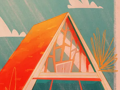 36 Days of Type | A 36days 36days a 36daysoftype architecture beach beachhouse house illustration midcentury retro