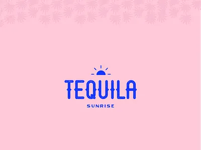 Tequila Sunrise branding design identity illustration lockup pattern sunrise tequila type typography vector