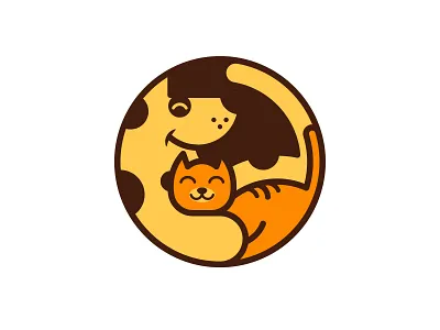 Dogoandcatcircle 01 branding design icon illustration logo vector
