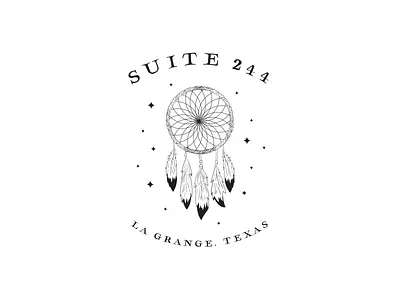 Suite 244 Logo Concept branding design dream catcher hand drawn identity illustration logo typography