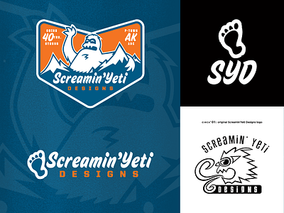 SYD - logo(s) & evolution alaska anchorage branding identity logo logo evolution redux screamin yeti