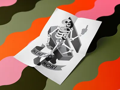 Memento Mori bones coffin fuck goranfactory grave illustration marco goran romano memento mori poster skeleton