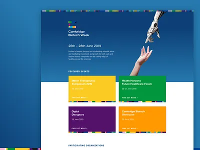 Cambridge Biotech Week Web branding design digital ui uidesign ux uxdesign web