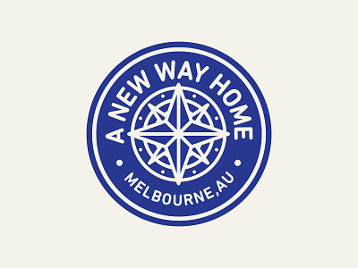 A New Way Home Compass Badge apparel badge badgedesign band band logo band merchadise branding clean compass emo identity linework logo logo design pop punk tattoo tattoo flash typography