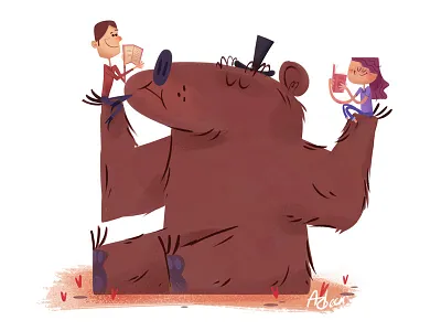 Book Bear animal animals bear illustration book character character design childrens art illustration kidlitart reading