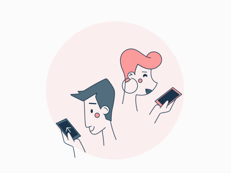 Share With Friends animation empty state friend motion design share