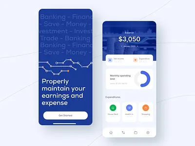 Finance App Interface account app app design app interface balance bank banking service bitmate studio clean finance finance app fintech funds investor ios minimal ui modern ui money management savings simple