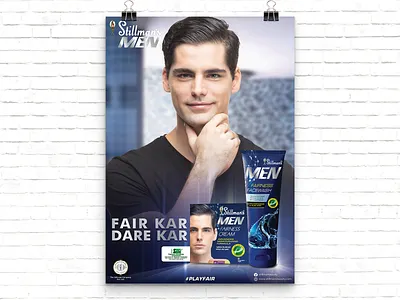 Poster Ad ads adveristing advertisement beauty product brand colors cream ad design design agency facewash ad men model pakistan photoshop poster poster art poster design pressad print ad print design