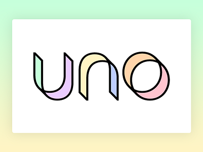 Uno number number 1 one pastel uno