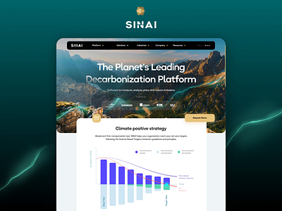 SINAI website animation bachoodesign design ecology homepage interface platform technology ui uiux ux web design website