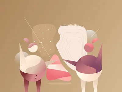 Ladies abstract design illustration shapes sphere