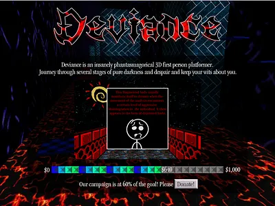 Daily UI #032 Campaign - Deviance Game 032 32 campaign crowdfund crowdfunding crowdfunding campaign dailyui deviance game game design gaming
