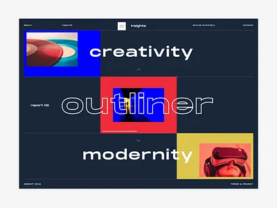 Insights. Web Design animation art art direction concept creative flat interaction interaction design landing page minimal motion photography studio typography ui uiux ux visual web web design