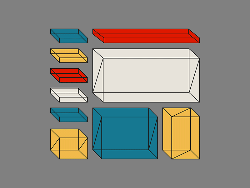 Xhelve / Furniture blue concept design furniture illustration red vector white wood yellow