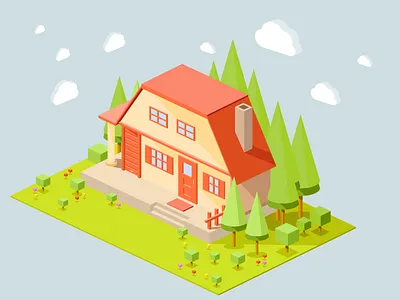 Stardew Valley Farm House 2.5d design fake3d farm farm house game illustration stardew valley