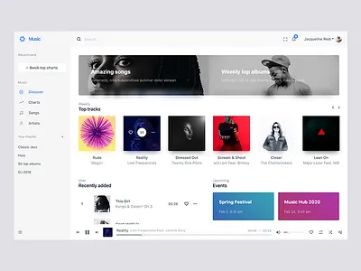 Music web application basik music player playlist