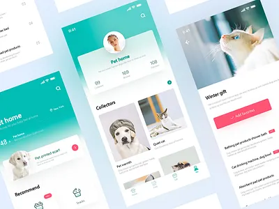 Application Design of Pet Home app design ui uidesign 应用 插图 设计