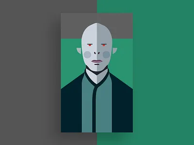 Lord Voldemort design fan art flat flat design geek harry potter harrypotter hogwarts illustration illustrator lord voldemort movie nerd slytherin sonserina voldemort