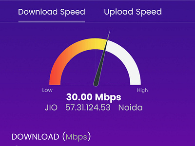 Internet Speed Test mobile app design mockup design ui design