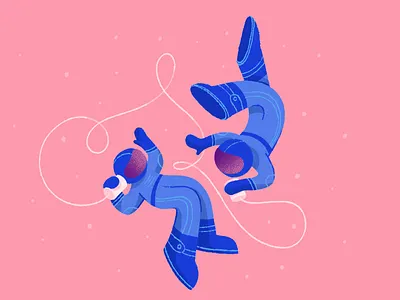 Communication astronaut communication editorial illustration texture tools