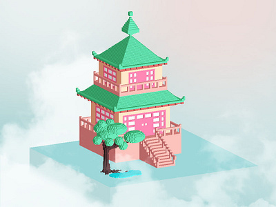 3D pixel art