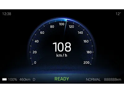 HMI BEV motormeter car design hmi illustration ui ux