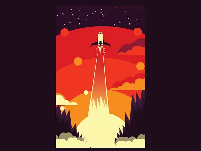 ROCKETRY daily challange design digital art flatdesign illustration illustrations rocket rocketry vector