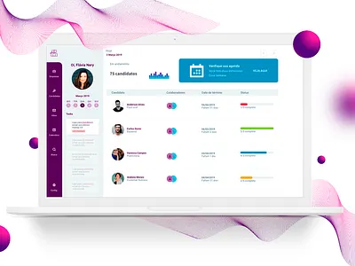 Case Study UX/UI - RH - Humans app calendar case case study dasboard dashboard dashboard ui design icon job people recruter rh task ui ui web design ux web