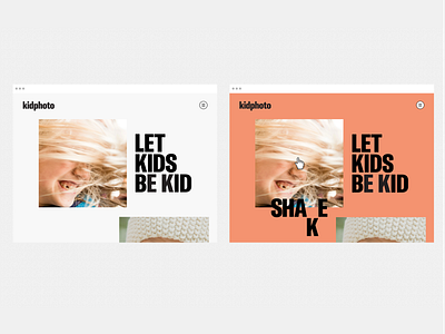Kidphoto.ca branding clean design flat gt america hover minimal app photographer typography ui ux