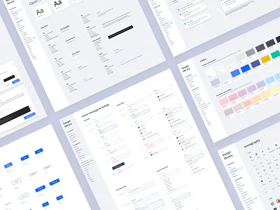Design systems buttons clean colour design fields forms guide library system type ui ux