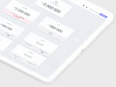 Financial planning admin analytics b2b b2c budget builder calculator charts clean dashboard data finance graph interface minimal plan prototype saas software web app