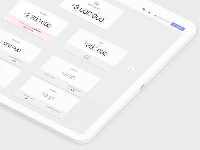 Financial planning admin analytics b2b b2c budget builder calculator charts clean dashboard data finance graph interface minimal plan prototype saas software web app