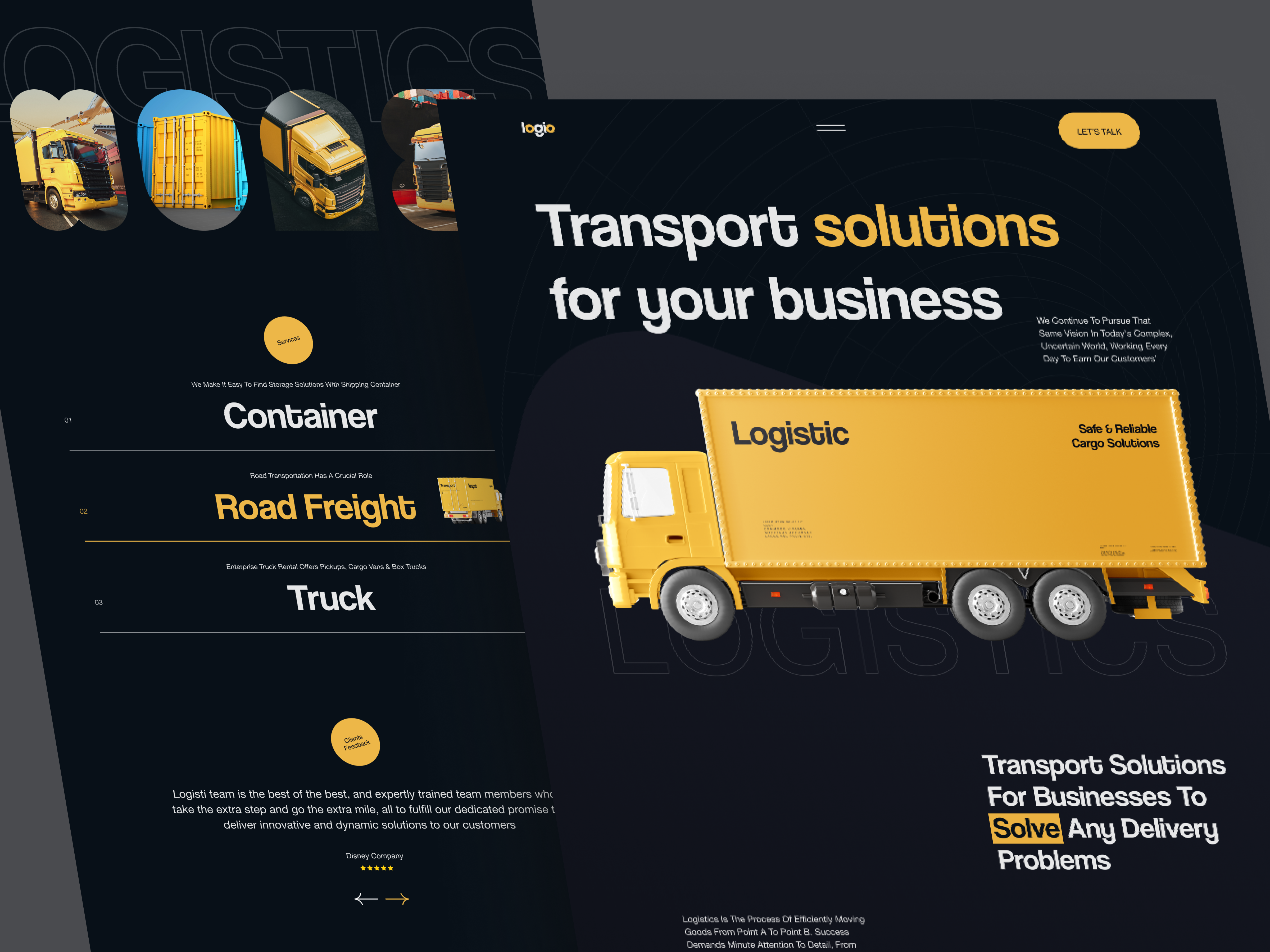 Example of Supply Chain & Logistics Website