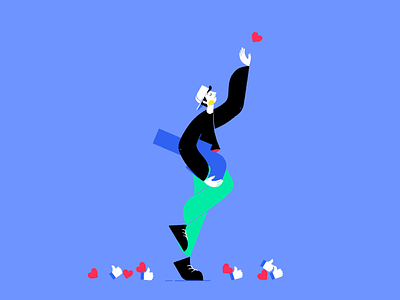 How It Works 2d animation cartoon character conceptual design digital drawing editorial facebook flat graphic illustration man minimal motion people social texture web