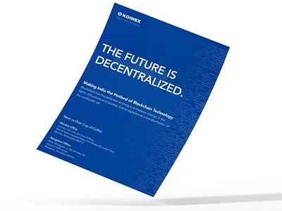 Flyer Designs for Koinex blockchain flyer graphic