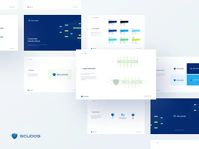 Scudos - Corporate Identity book brand brandbook cards corporate design id identity logo logotype slides ui