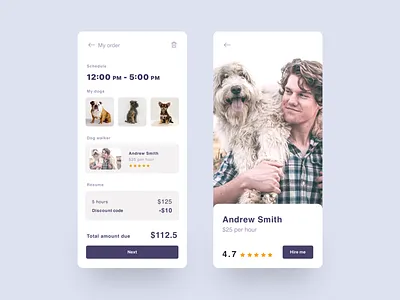 Dog Walker Concept agency app app concept design ecommerce inspiration interaction landing page minimalist ui ui design ui ux ui ux design ui ux designer ux ux design ux designer web web design web design agency