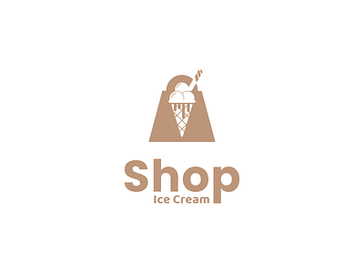 Shop Ice Creame logo concept brand branding design graphic design illustration logo motion graphics ui ux vector