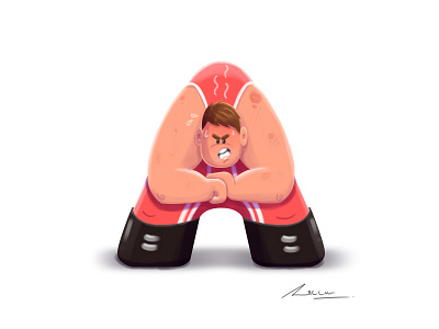 36 Days Of Type: A 36 days of type 36 days of type lettering 36days 1 angry cartoon creative illustration late to the party